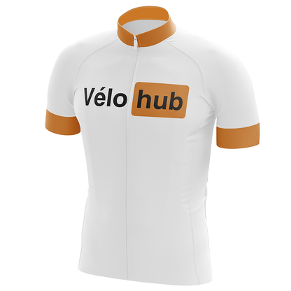 VéloHub - White Cycling Jersey Short Sleeve