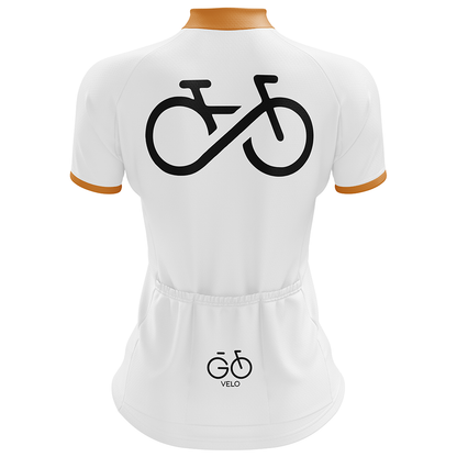 VéloHub - White Cycling Jersey Short Sleeve