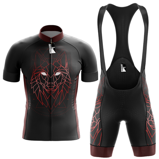 Geometric Wolf Cycling Kit