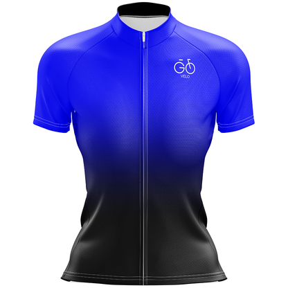 Blue Short Sleeve Cycling Jersey