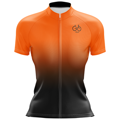 Orange Short Sleeve Cycling Jersey