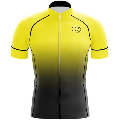 Maglia ciclismo gialla manica corta