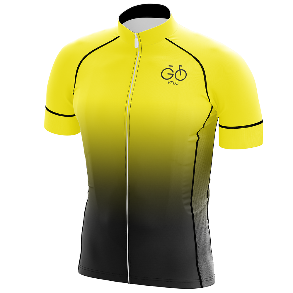 Maglia ciclismo gialla manica corta