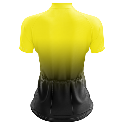 Yellow Cycling Jersey Short Sleeve